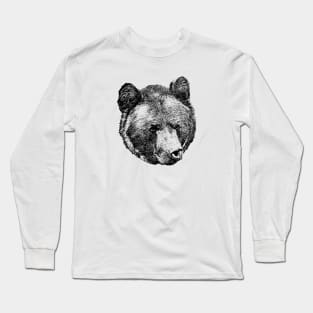 Brown bear portrait Long Sleeve T-Shirt